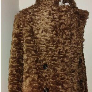 Tara Trf brown  fur coat xs with pocket .great condition
